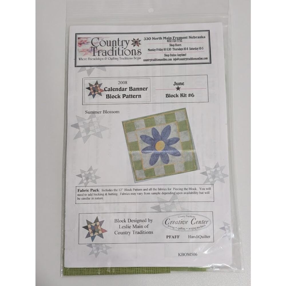 Mini Quilt Kit or Quilt Block by Country Traditions